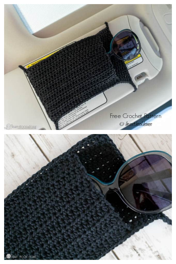 Car Visor Sunglasses Pouch Free Crochet Patterns