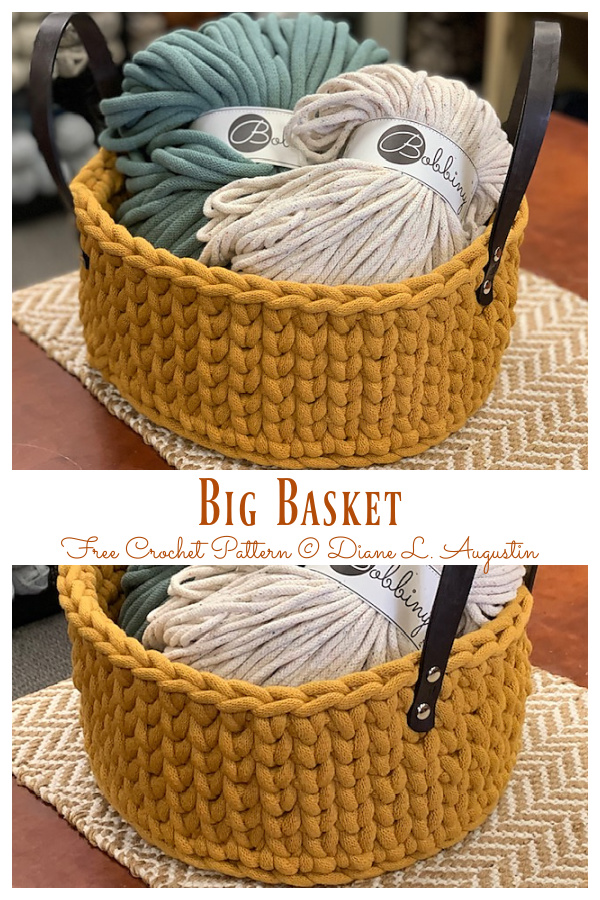Big Chunky Basket Free Crochet Patterns