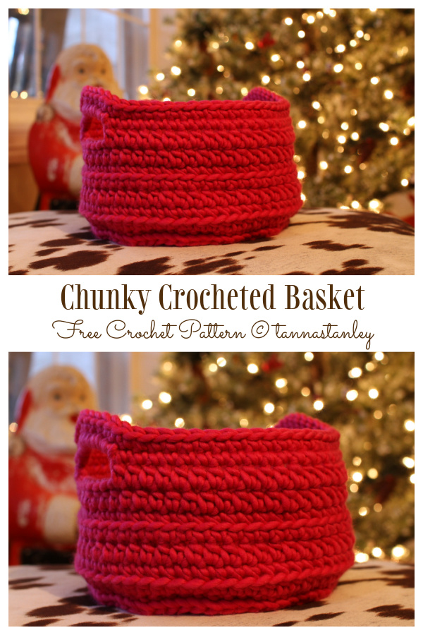 Chunky Basket Free Crochet Patterns