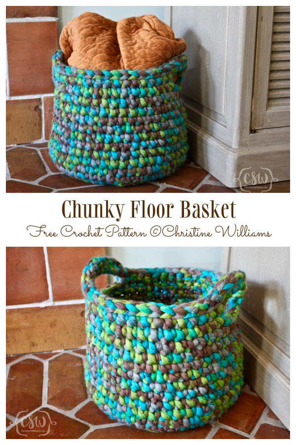 Chunky Floor Basket Free Crochet Patterns