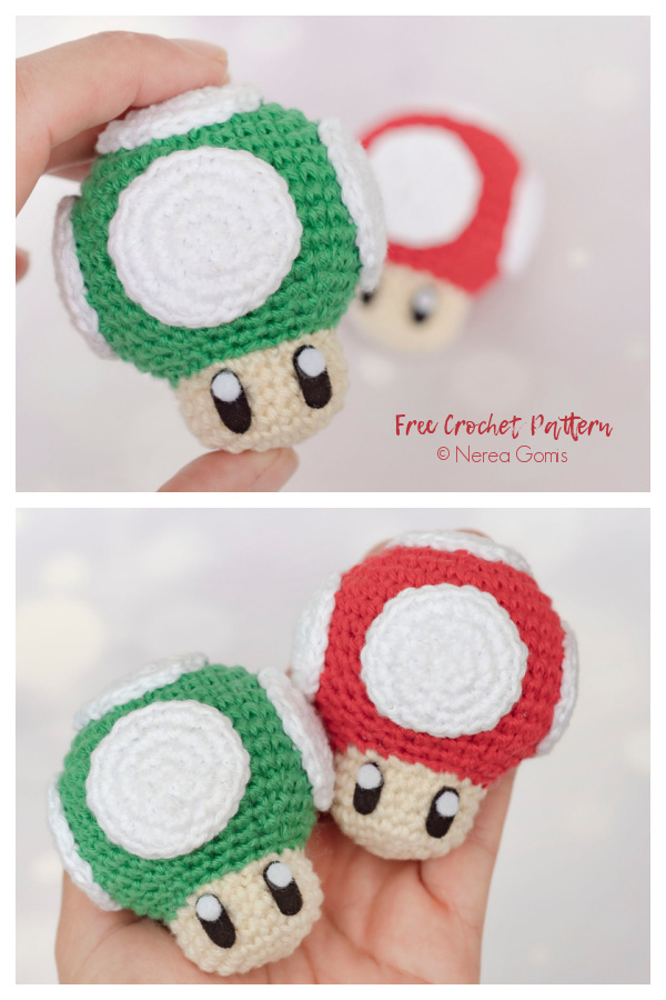 Crochet Super Mushroom Mario Bros Amigurumi Free Pattern