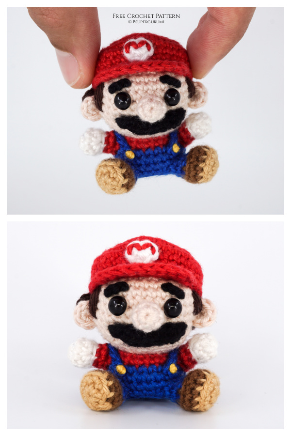 Crochet Mini Super Mario Amigurumi Free Pattern 