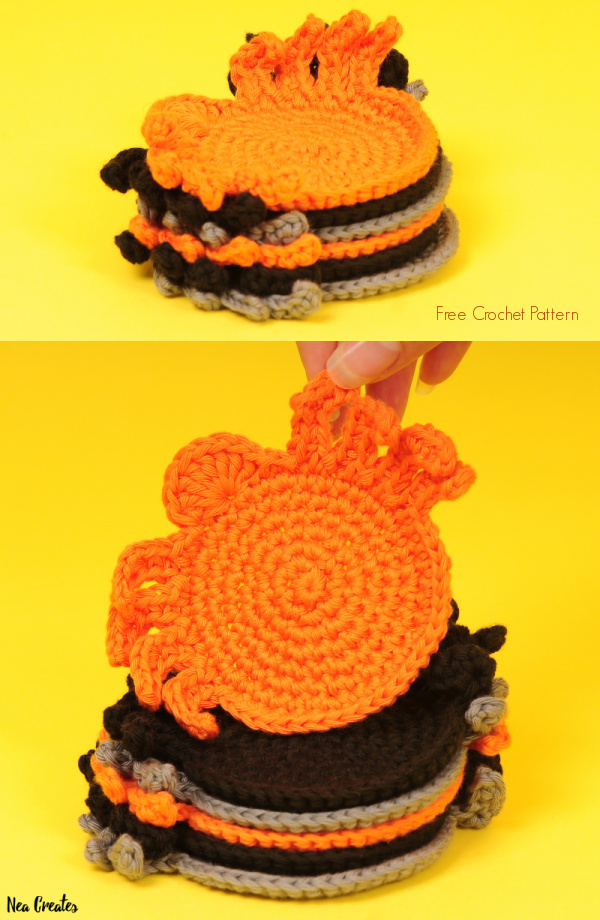 Halloween Spider Coaster Free Crochet Patterns