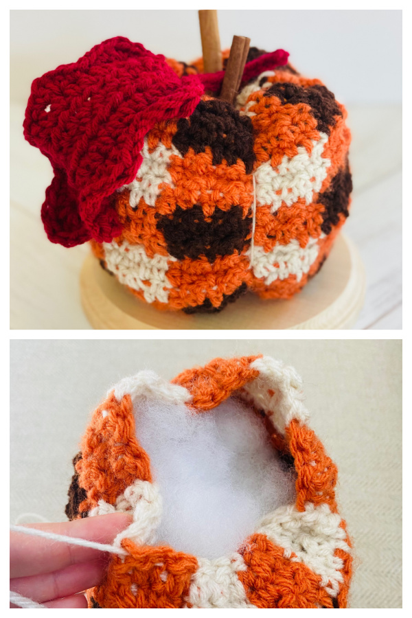 Gingham Plaid Crochet Pumpkin Free Crochet Patterns