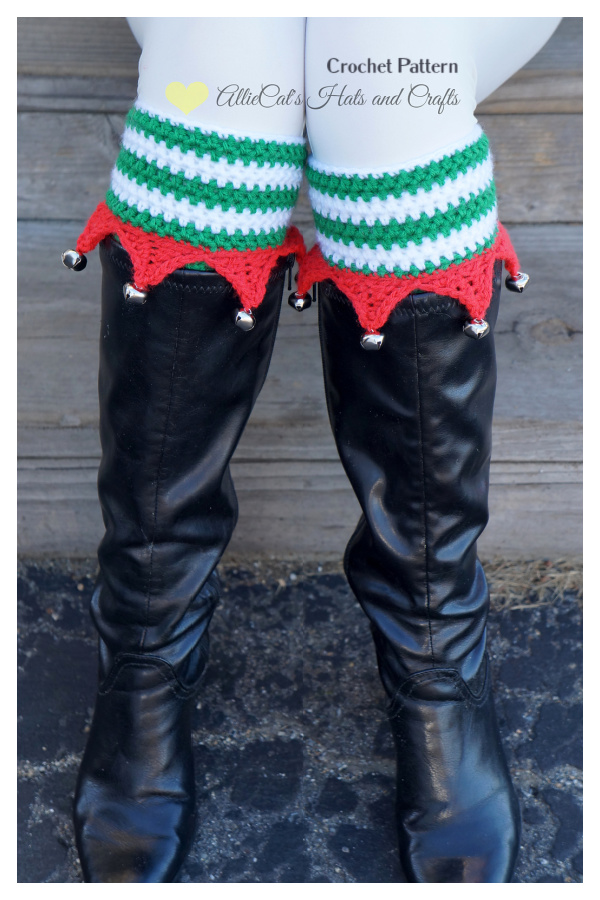 Christmas Elf Boot Cuffs Crochet Patterns