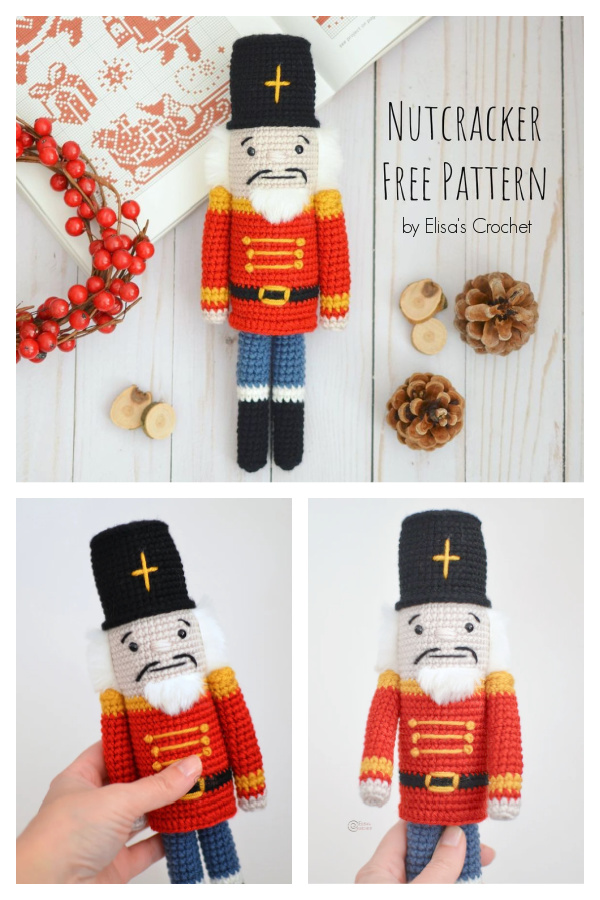 Christmas Crochet Nutcracker Amigurumi Free Patterns