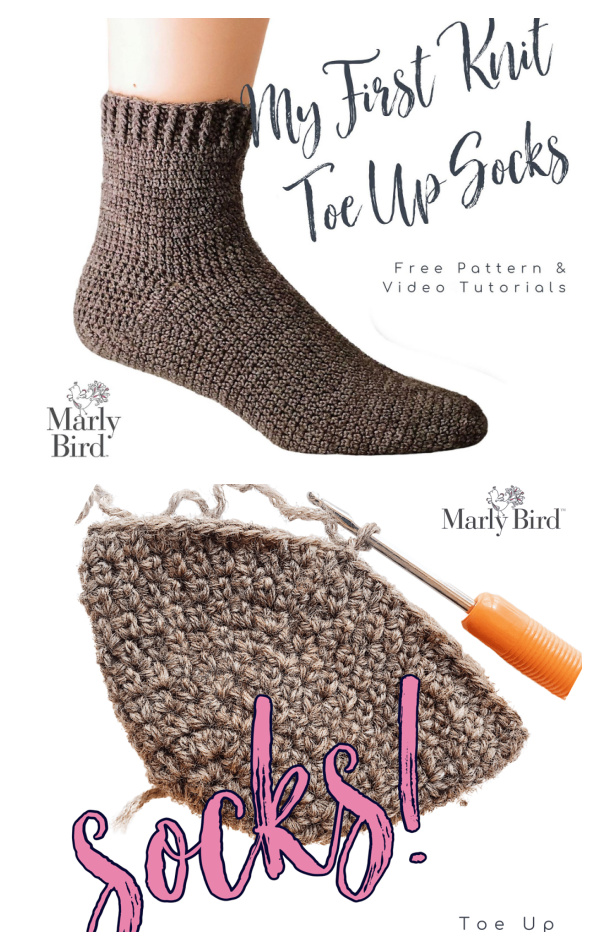 My First Toe Up Socks Free Crochet Pattern + Video