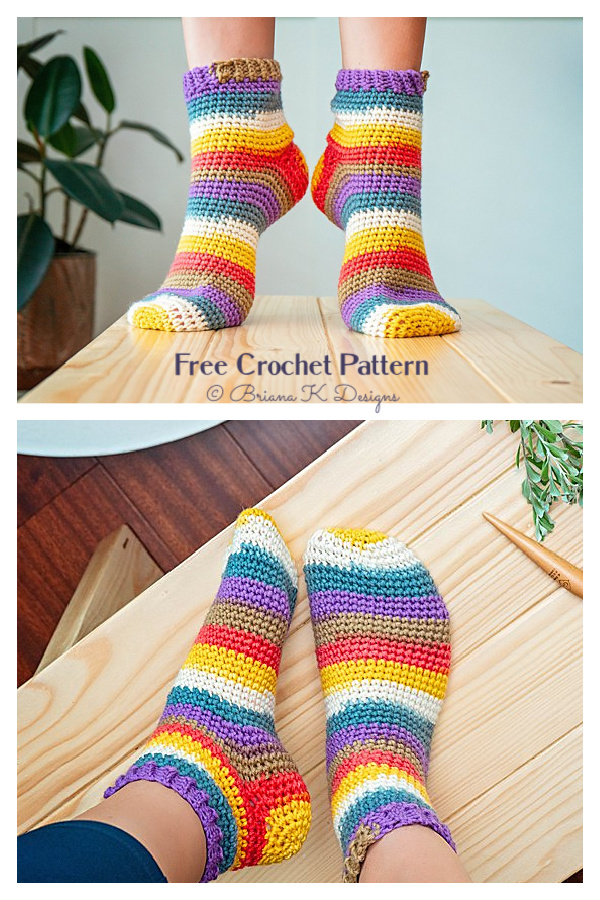 Beginner Felici Socks Free Crochet Patterns