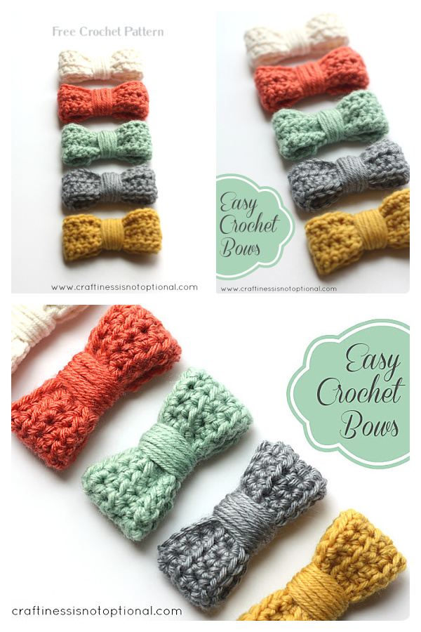 Easy Hair Bow Free Crochet Patterns