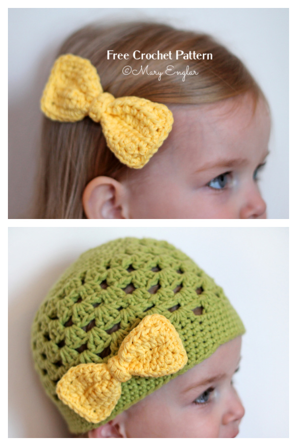 Simple Hair Bow Free Crochet Patterns