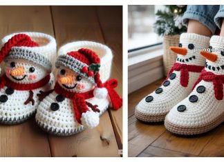Snowman Boots and Slippers Free Crochet Patterns & Paid Snowman Boots and Slippers Free Crochet Patterns