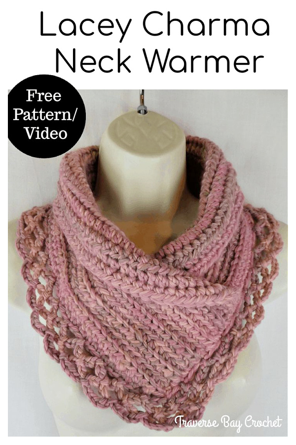 Lacey Charma Neckwarmer Free Crochet Patterns