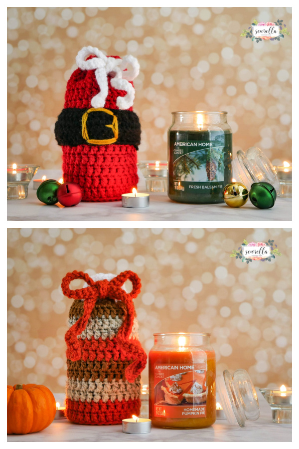 Holiday Candle Jar Cozy Free Crochet Patterns
