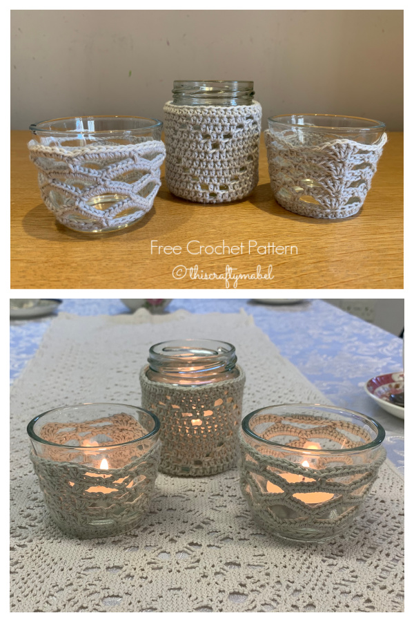 Vintage Candle Jar Cozy Free Crochet Patterns