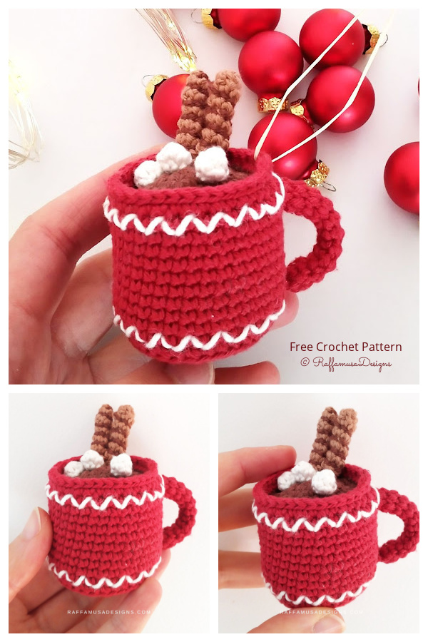 Christmas Crochet Mug Amigurumi Free Pattern