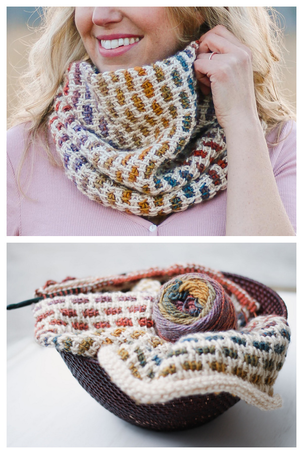 Stained Glass Cowl Free Crochet Patterns
