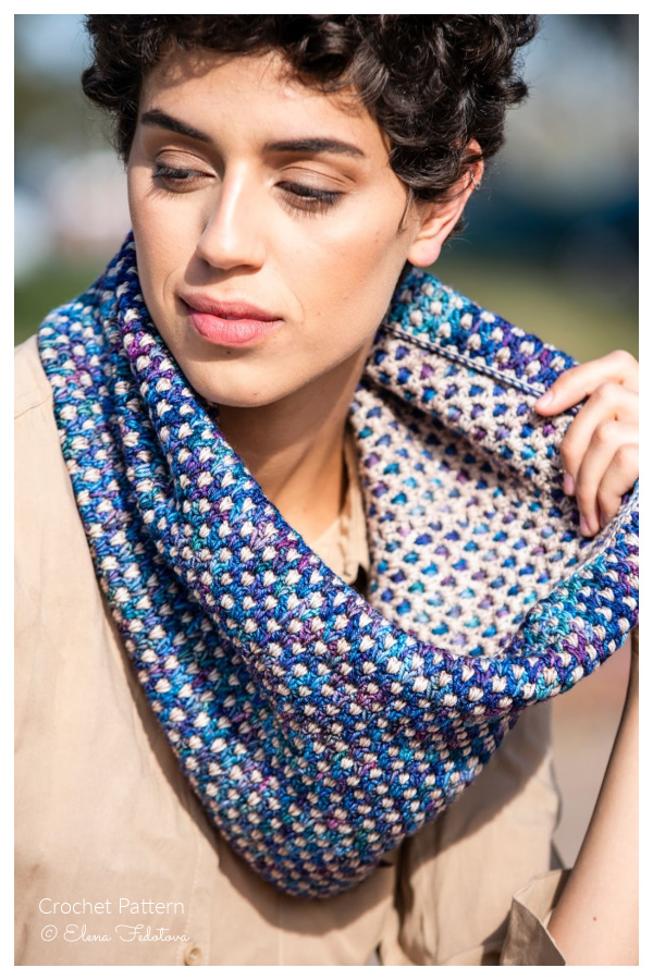 Dotty Colorwork Cowl Crochet Patterns