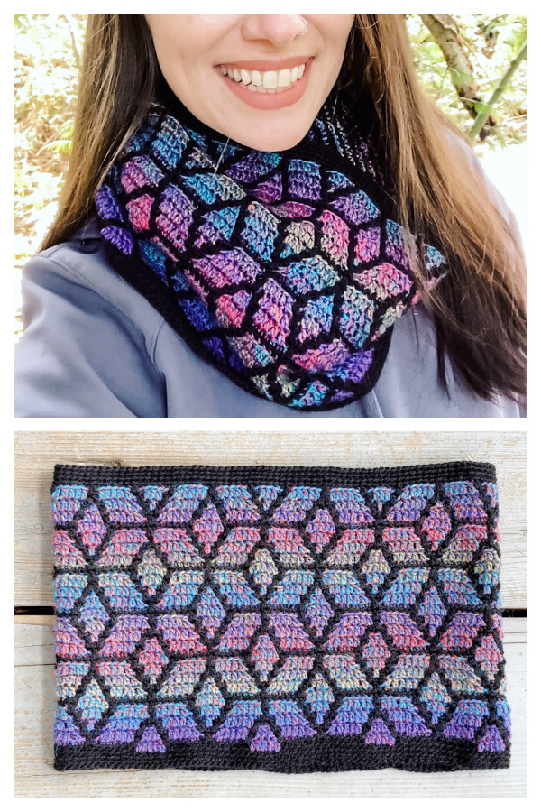 Skyshard Mosaic Cowl Free Crochet Patterns