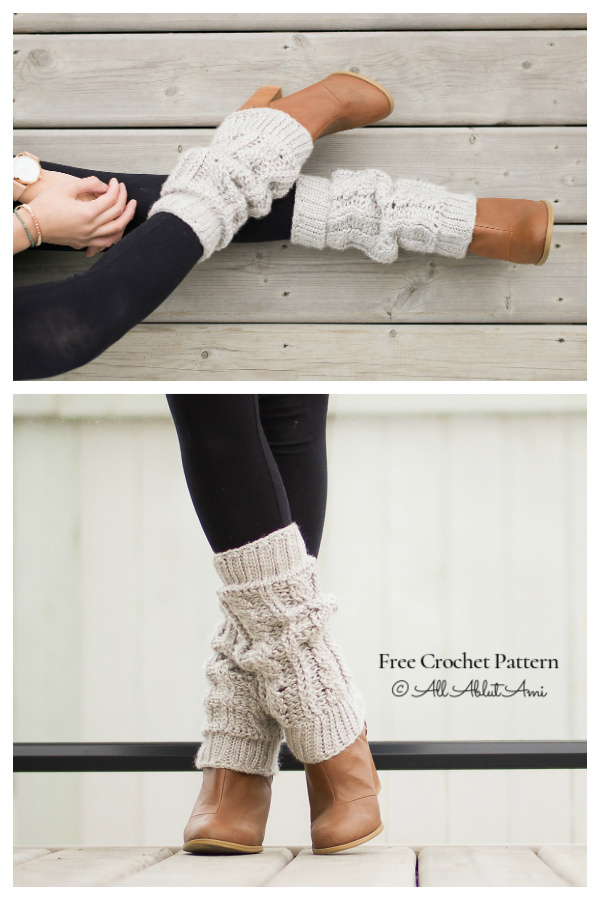 Cabled Legwarmers Free Crochet Patterns