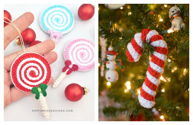 Christmas Pinwheel Lollipops – Free Crochet Christmas Pattern