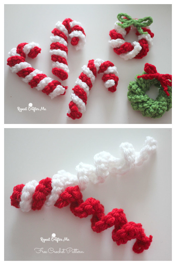 Easy Candy Canes Free Crochet Patterns