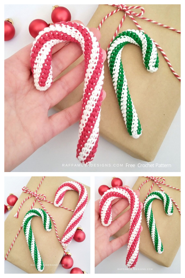 Sweet Candy Cane Amigurumi Free Crochet Patterns