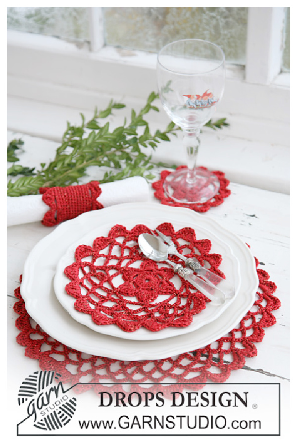 Christmas Table Mats Free Crochet Patterns