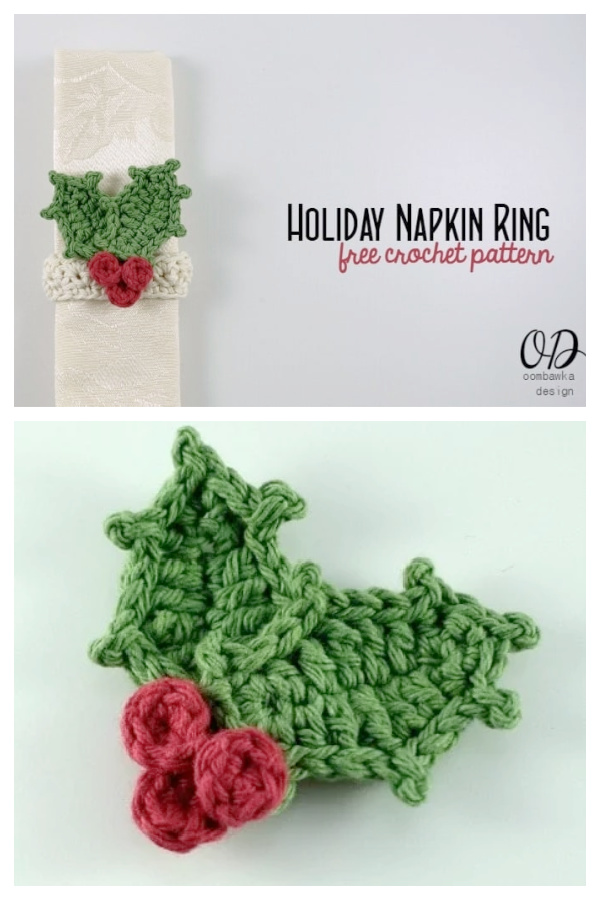 Holiday Napkin Rings Free Crochet Patterns