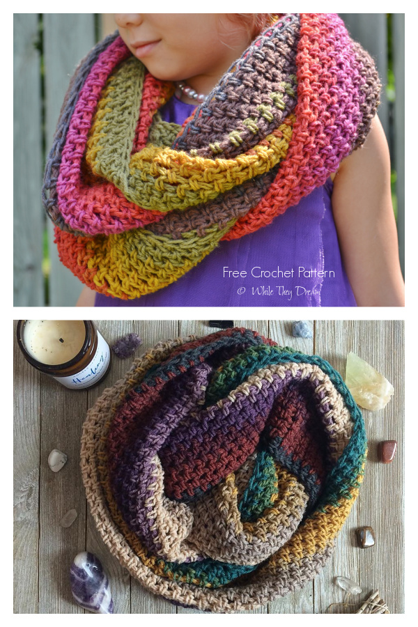 Sugar Shack Infinity Scarf Free Crochet Patterns