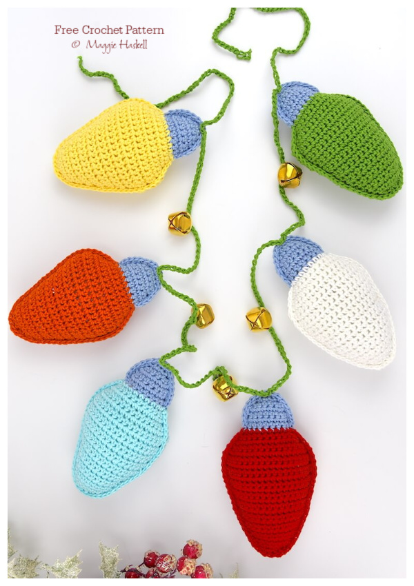 Christmas lights garland Free Crochet Patterns