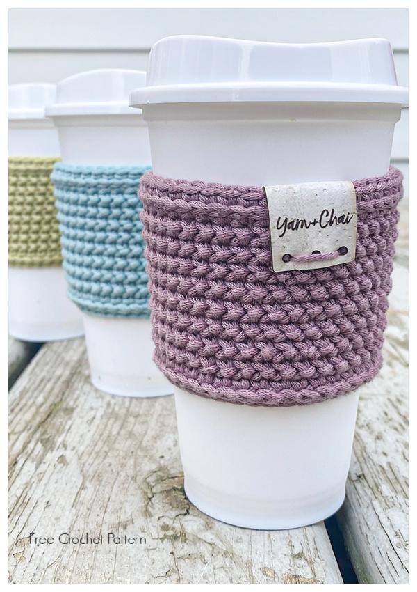 Coffee Cup Cozy Free Crochet Patterns
