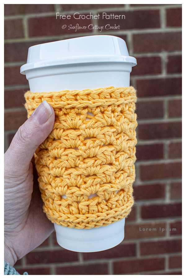 Granny's Cup Cozy Free Crochet Patterns