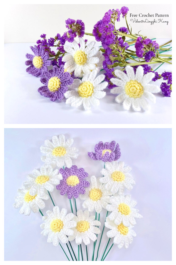 Daisy Bouquet Free Crochet Pattern Video Tutorial