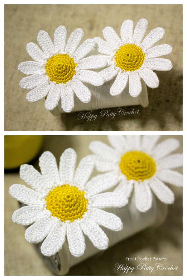 MIni Daisy Flower Free Crochet Patterns