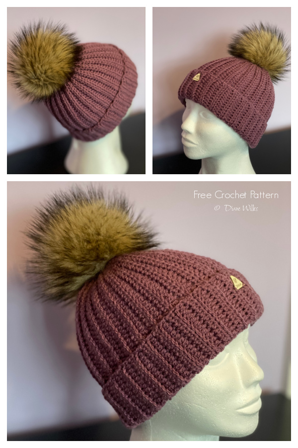 Easy Ribbed Hat Free Crochet Patterns
