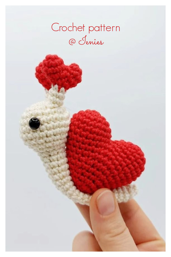 Valentine Snail Amigurumi Crochet Patterns