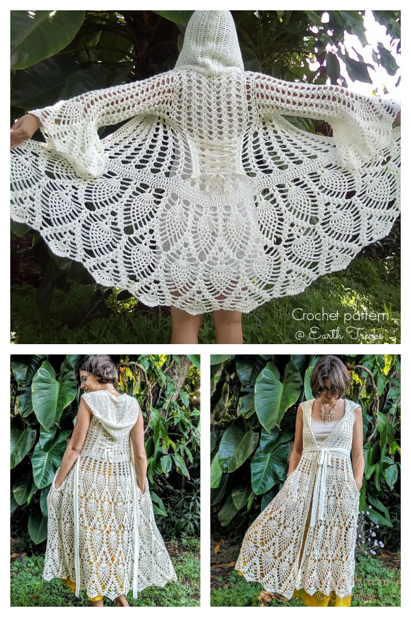 Lace Fairy Queen Coat Crochet Pattern 