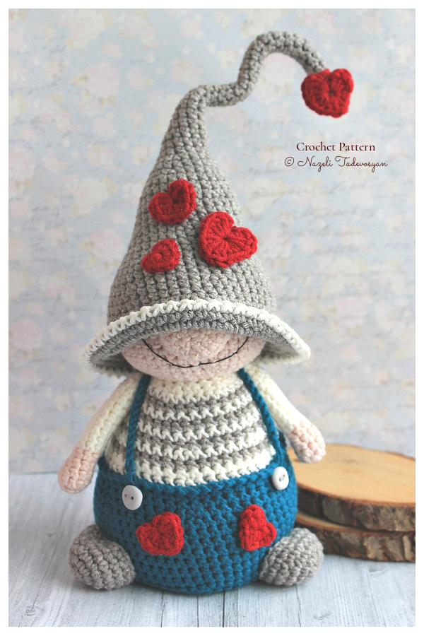 Crochet Valentine’s Love Me Gnome Amigurumi Patterns