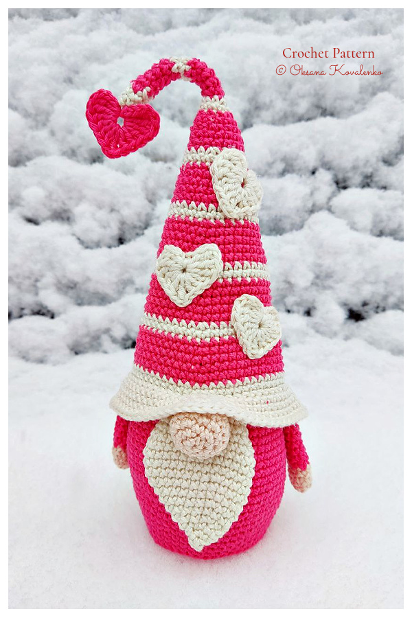 Crochet Gnome Valentine Amigurumi Patterns
