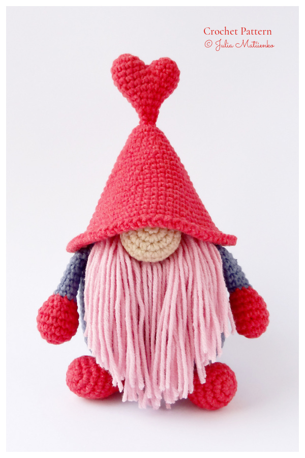 Crochet Valentine's Gnome Set Amigurumi Free Patterns