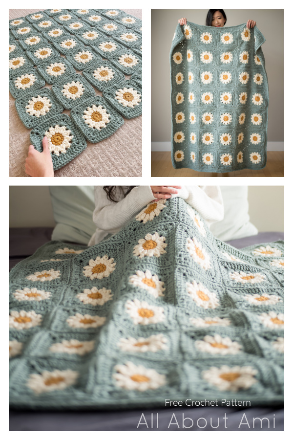 Cozy Days Daisy Blanket Free Crochet Pattern