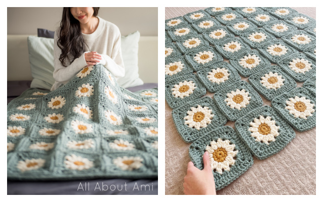 Cozy Days Daisy Blanket Free Crochet Pattern