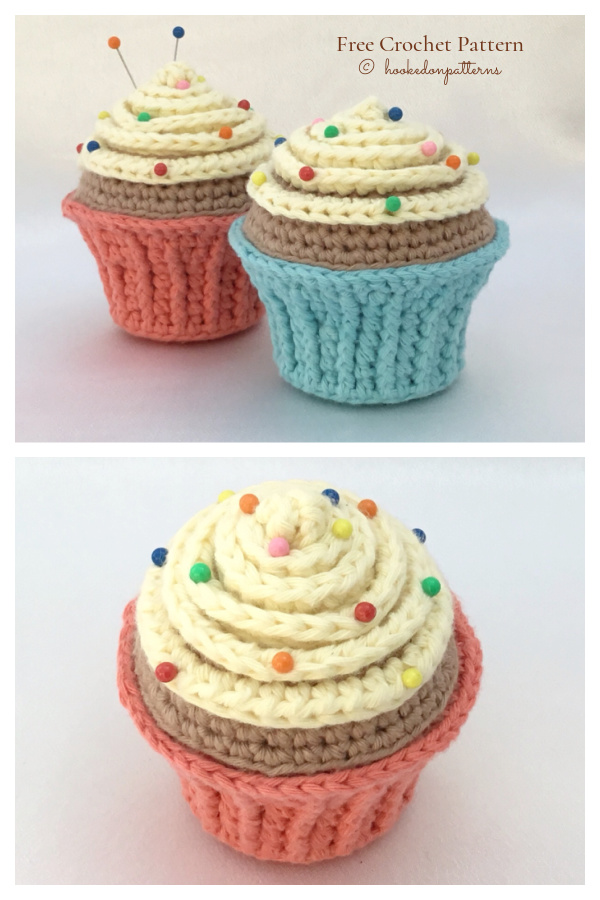Crochet Cupcake Keychain Amigurumi Free Patterns