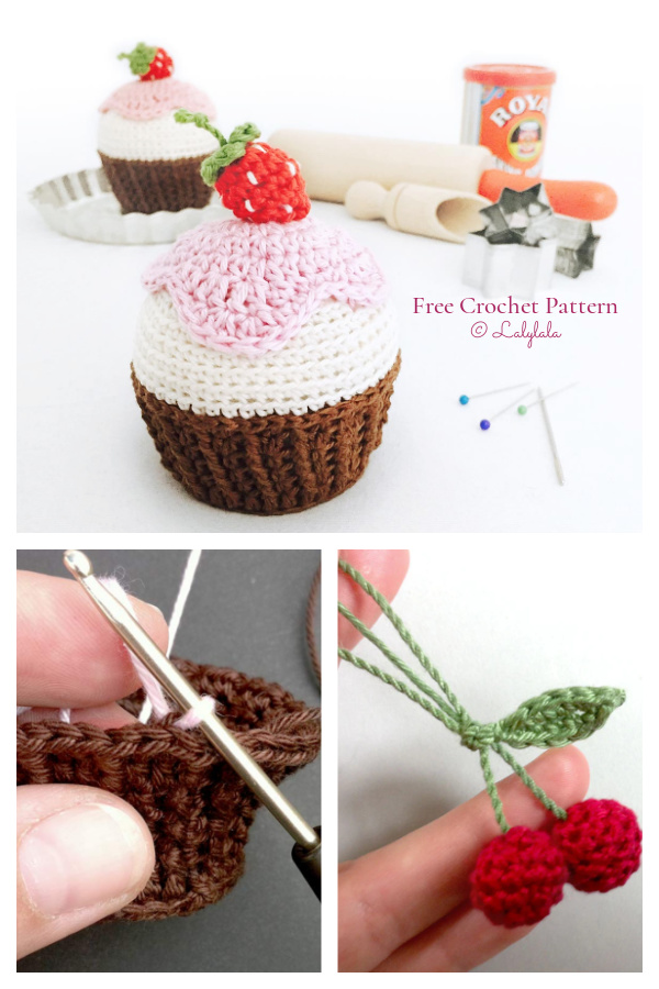 Crochet Happy Birthday Cupcakes Amigurumi Free Patterns