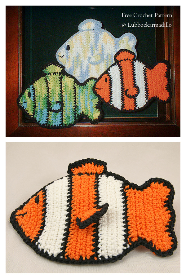 Fish Potholder Free Crochet Pattern