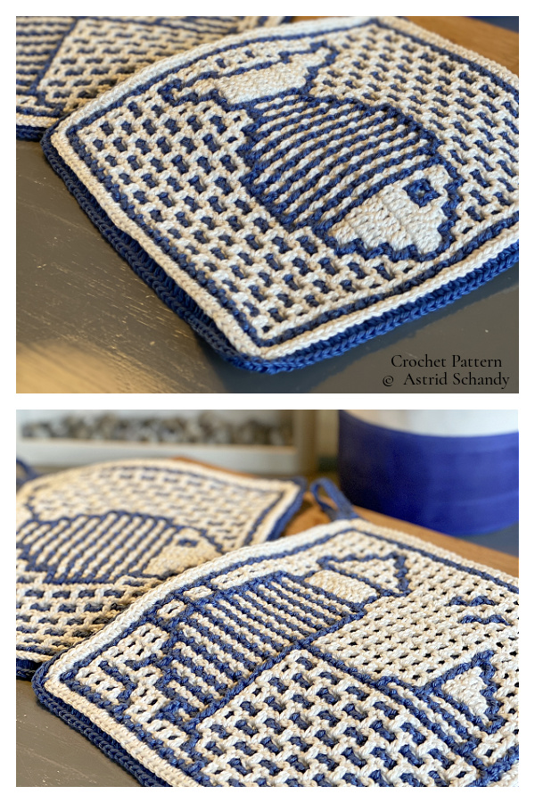 Astrid's Lighthouse Fish Potholders Crochet Pattern