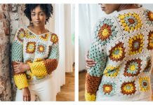 Granny Sweater Pullover Free Crochet Pattern + Video Granny Sweater Pullover Free Crochet Pattern + Video