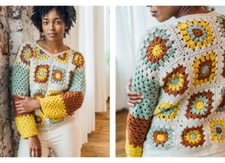 Granny Sweater Pullover Free Crochet Pattern + Video Granny Sweater Pullover Free Crochet Pattern + Video