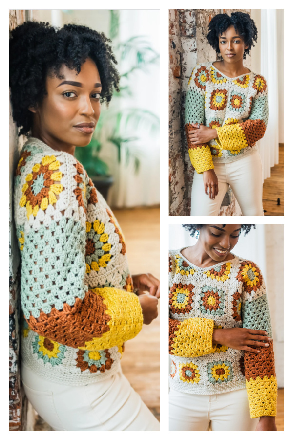 Granny Sweater Pullover Free Crochet Pattern + Video
