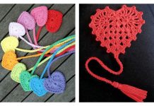 Valentine Heart Bookmark Free Crochet Patterns and Paid Valentine Bookmark Free Crochet Patterns